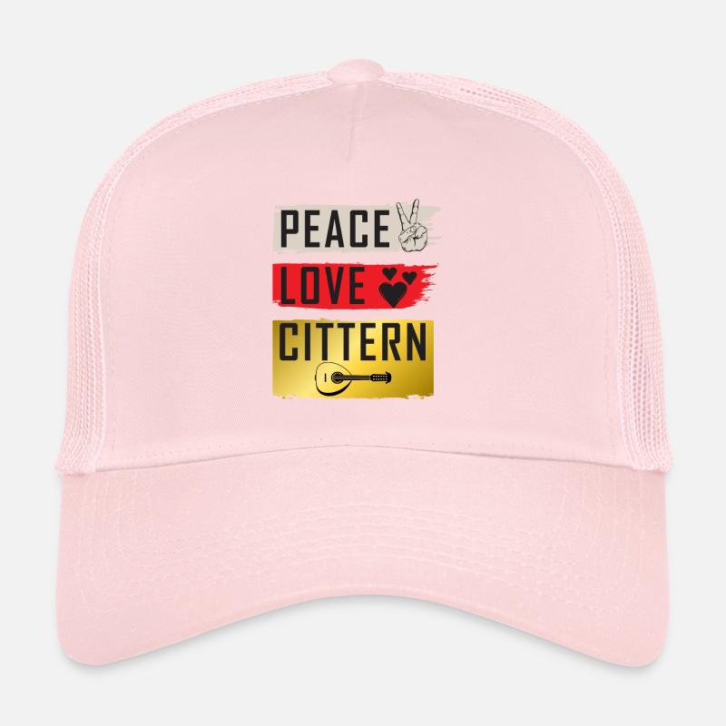 Peace Love Cittern Irish Step danse Casquette trucker 