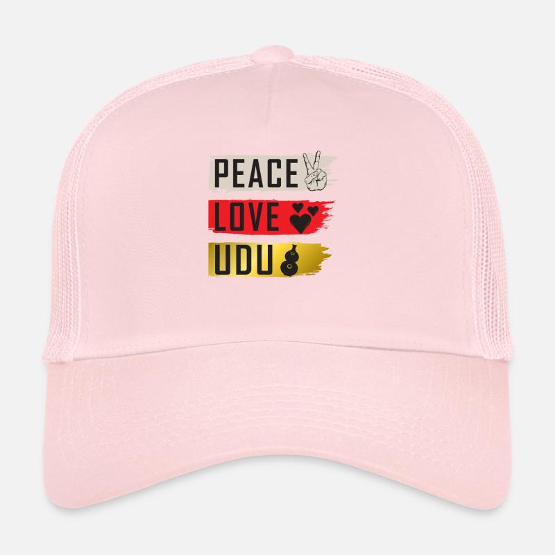 Peace Love Udu Instrument Udu Drum Trucker Cap