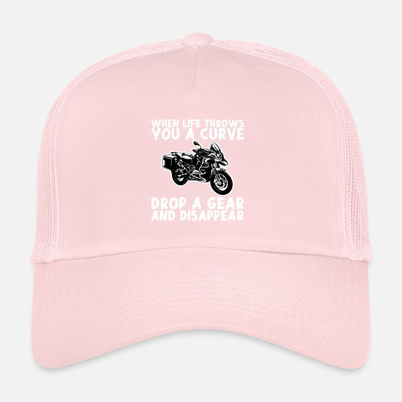 When Life Throws Curve Drop A Gear And Disappear Trucker Cap