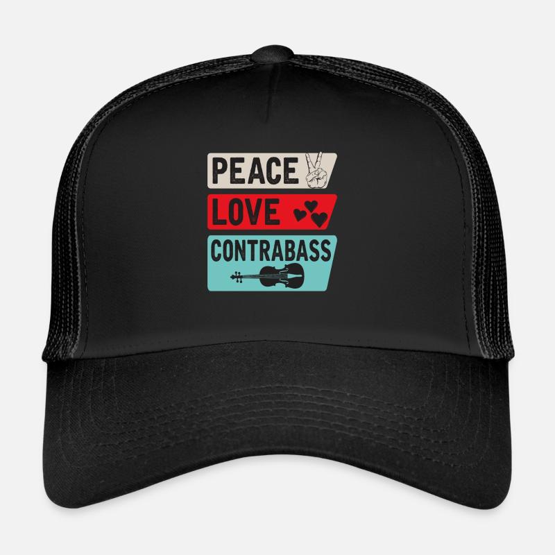 Contrebasse Contrebasse Instrument de viole Casquette trucker 