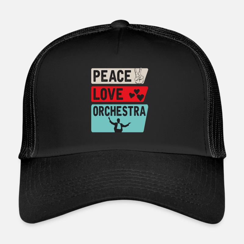 Orchestra Music Orchestra Symphony Lover - Trucker Cap - Schwarz/Schwarz