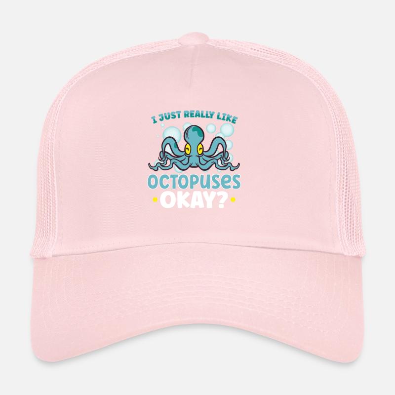 Octopus Animaux marins Créature marine Calmar Poison Casquette trucker 