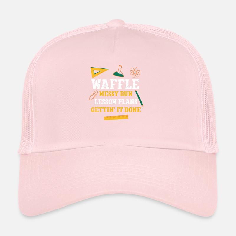 Waffle Messy Bun Plans de cours Drôle Enseignant Humour Casquette trucker 