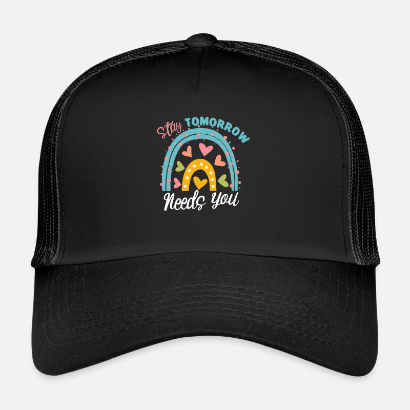 Mental Health Awareness Depression Suicide Prevent - Trucker Cap - Schwarz/Schwarz