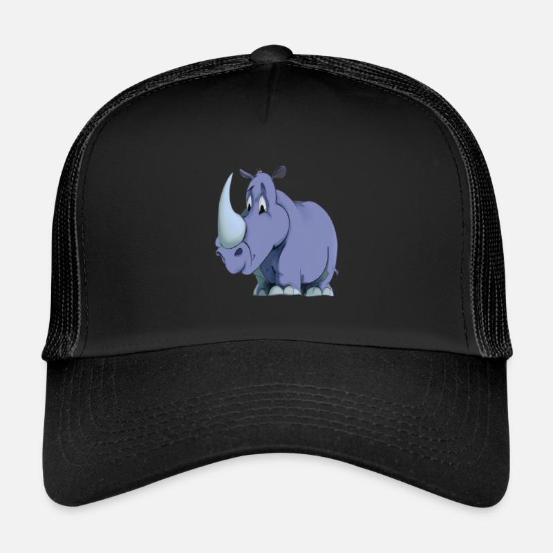 Rhinocéros de dessin animé Kawaii Casquette trucker 