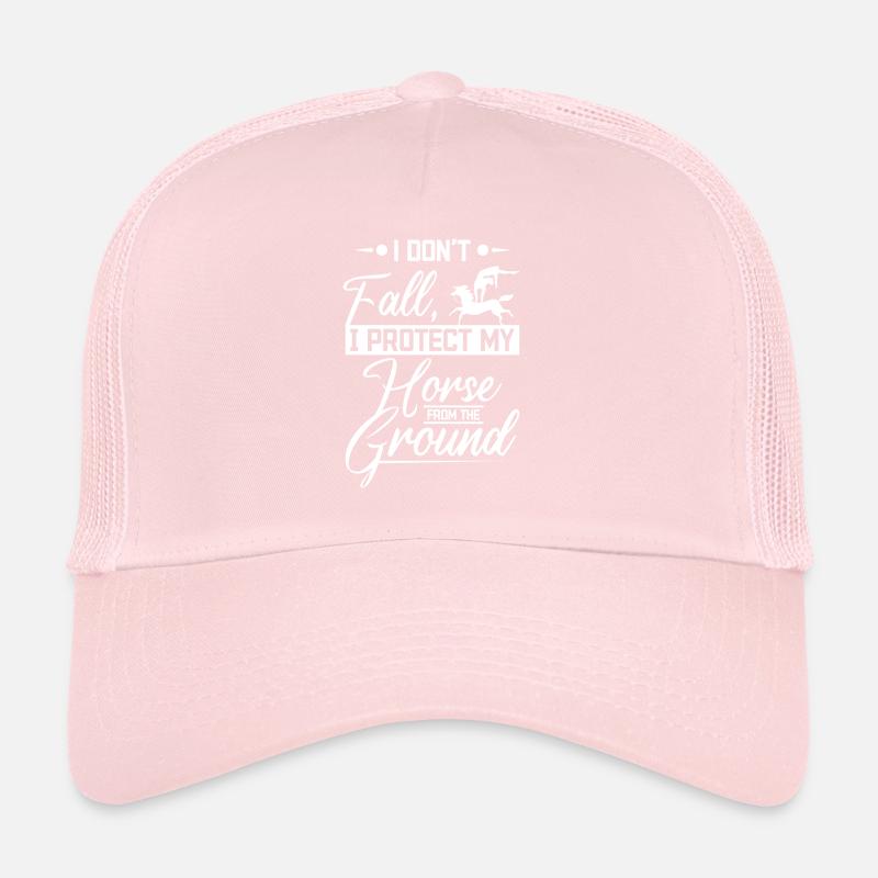 Je ne tombe pas, je protège mon cheval du sol Casquette trucker 