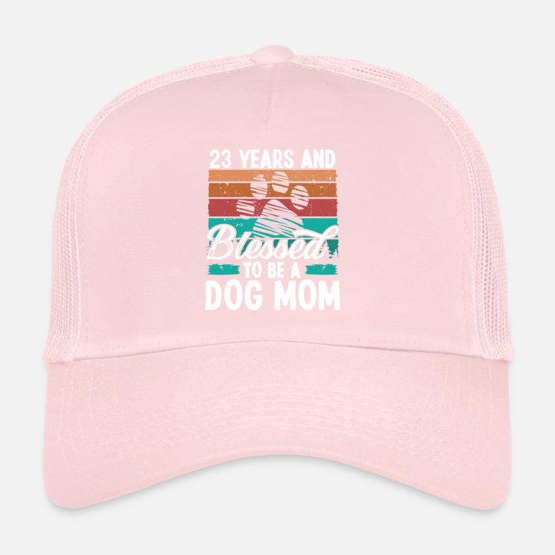 Chien de 23 ans Maman 23 anniversaire Rétro Chien Mère Casquette trucker 