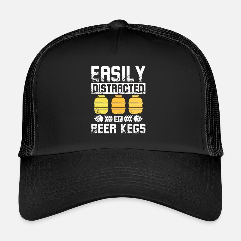 Facilement distrait par les fûts de bière Casquette trucker 