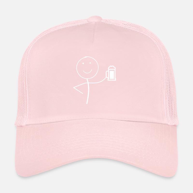 Strichmännchen mit Bier Trucker Cap