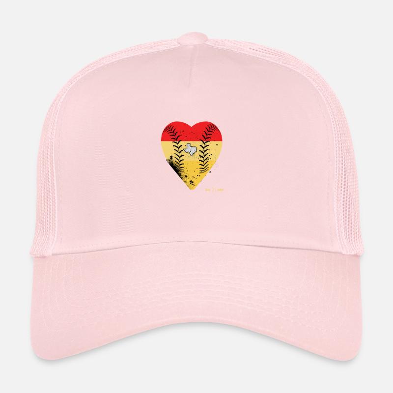 Base de la Ligue majeure vintage Houston Baseball Heart Casquette trucker 