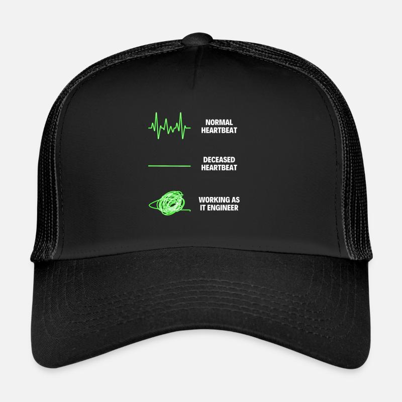 IT Engineer Worker IT Computer - Trucker Cap - black/black