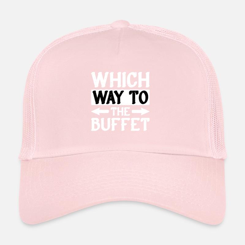 Which Way To The Buffet 16 Trucker Cap