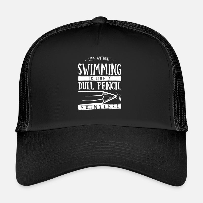 La vie sans nager est comme un crayon terne drôle Casquette trucker 