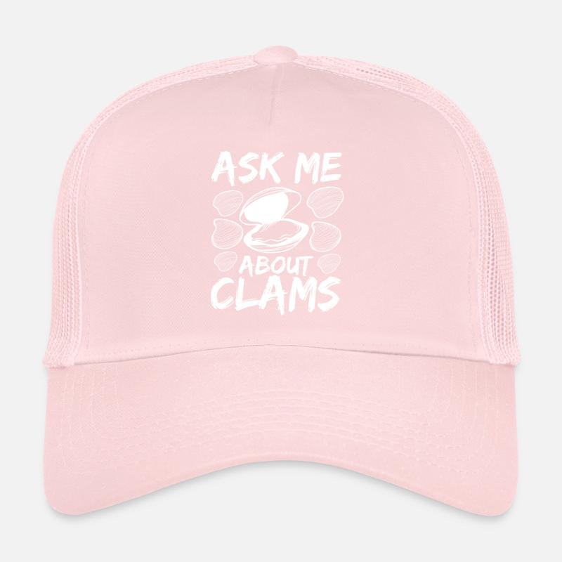 Clam Ask me about clams clamming Rake Clam Digger Trucker Cap