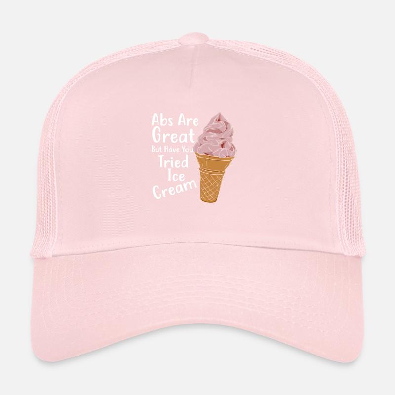 Crème glacée Cornet de glace Muscles abdominaux Camion de crème glacée Casquette trucker 