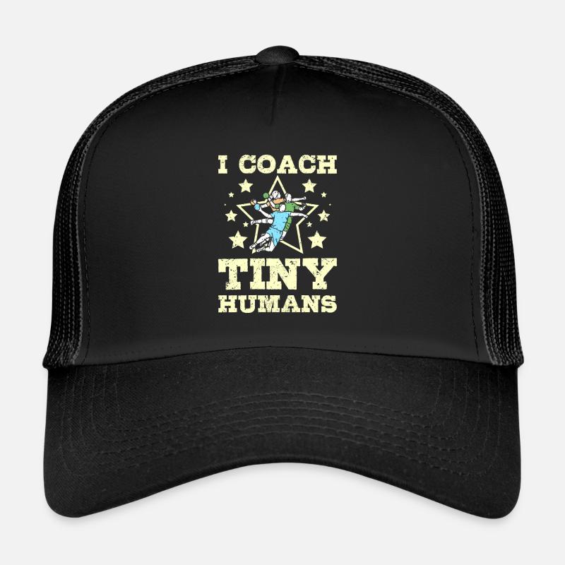 I coach tiny humans Handball - Trucker Cap - Schwarz/Schwarz