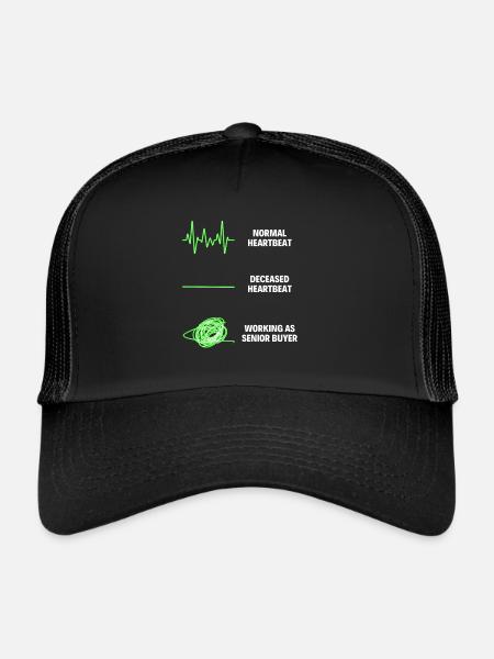 Acheteur senior Professionnel - Casquette trucker  - noir/noir - Devant