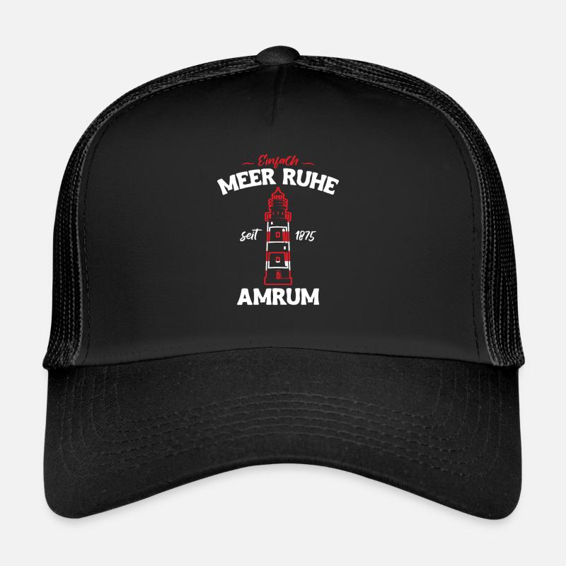 Amrum Einfach meer Ruhe - Trucker Cap - Schwarz/Schwarz