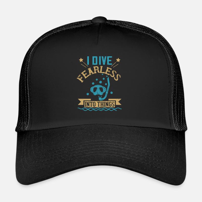 Je plonge sans peur dans les choses Casquette trucker 