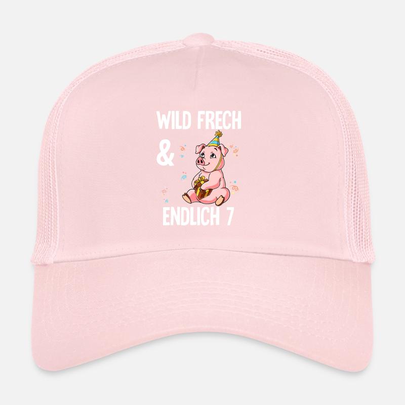 7. Geburtstag Schwein Wild Frech Und Endlich 7 Trucker Cap