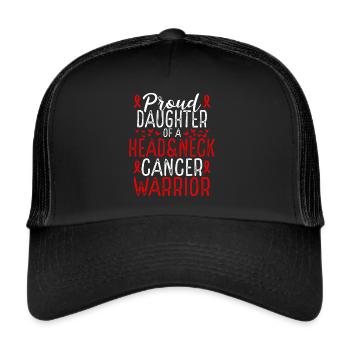 Head&Neck Cancer Awareness for Daughter Ribbon - Trucker Cap - black/black - Front