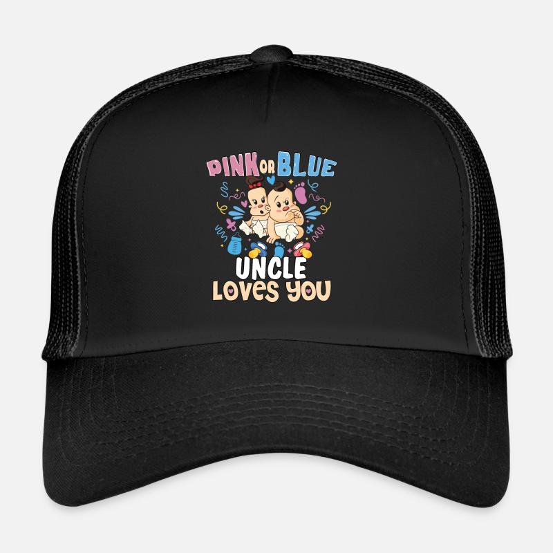 Pink or Blue Uncle Loves You Best Uncle Ever Trucker Cap