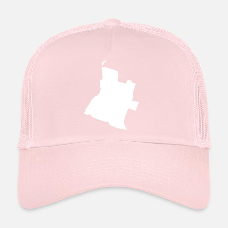Drapeau de la carte de l'Angola Casquette trucker 