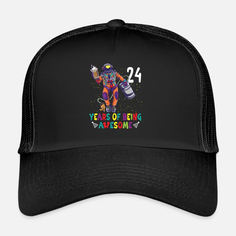 24e anniversaire Astronaute Astronomie Système solaire Casquette trucker 