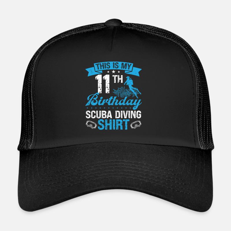11 Year Old Scuba Diver Snorkeling Mask Dive Trucker Cap