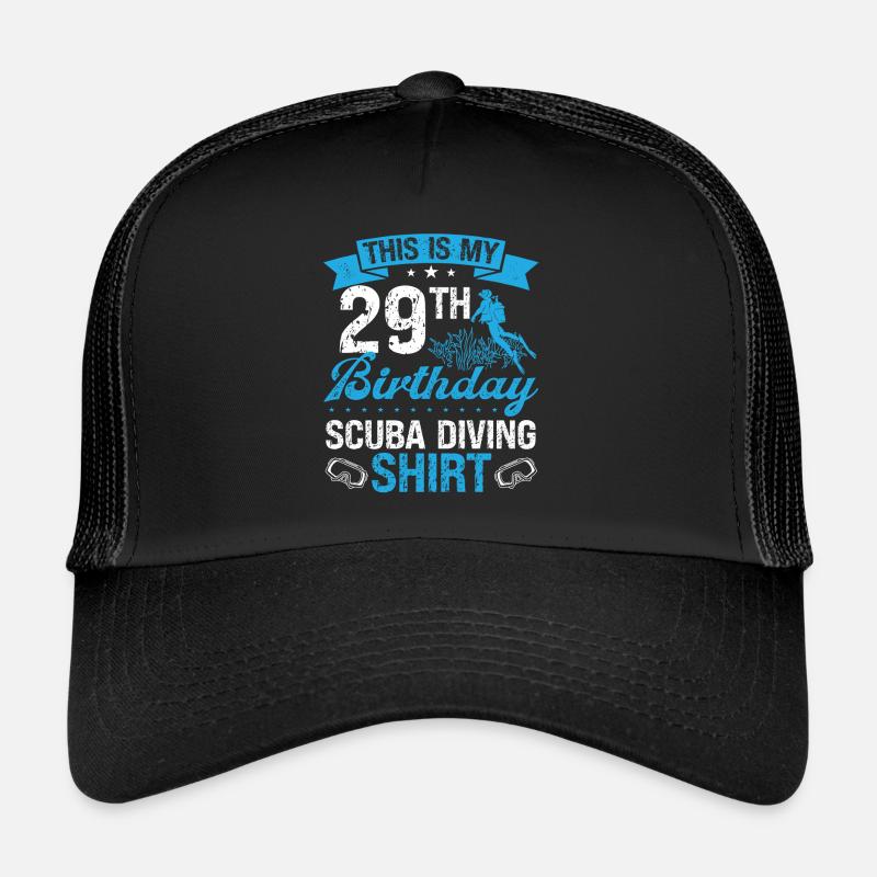 29 Year Old Scuba Diver Snorkeling Mask Dive Trucker Cap