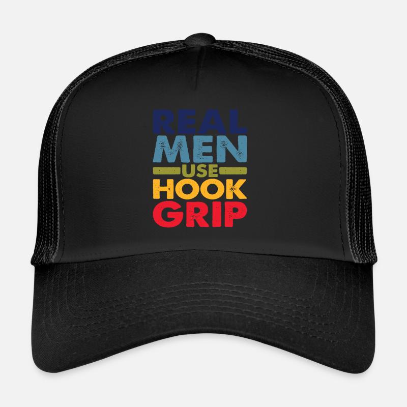 Real Men Use Hook Grip Trucker Cap