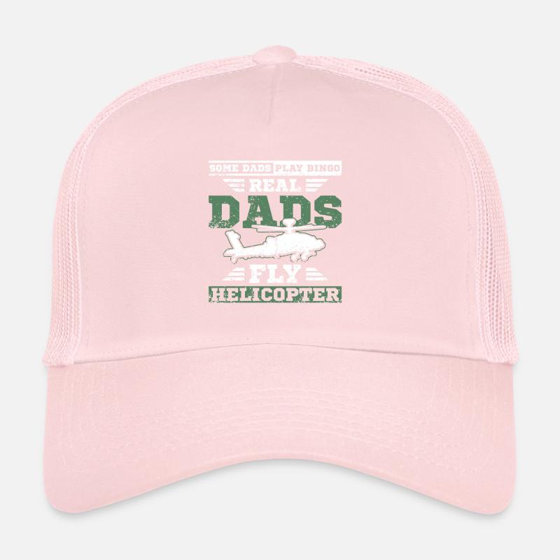 Fathers day military daddy helicopter pilot dad Trucker Cap