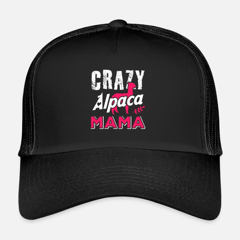 Crazy Alpaca Mama Camelid Mammal Alpaca Lama Trucker Cap
