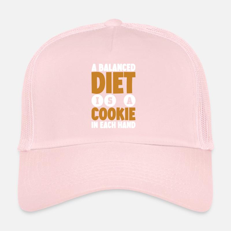 Une alimentation équilibrée est un biscuit dans chaque main Casquette trucker 