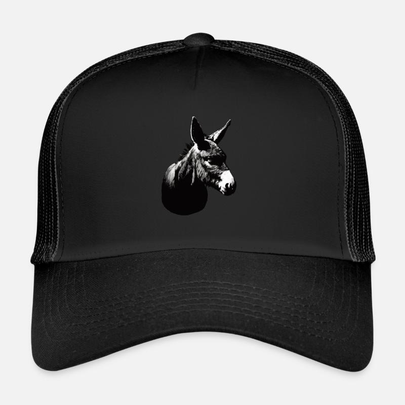 Esel Kunstvoller Schablonendruck Trucker Cap