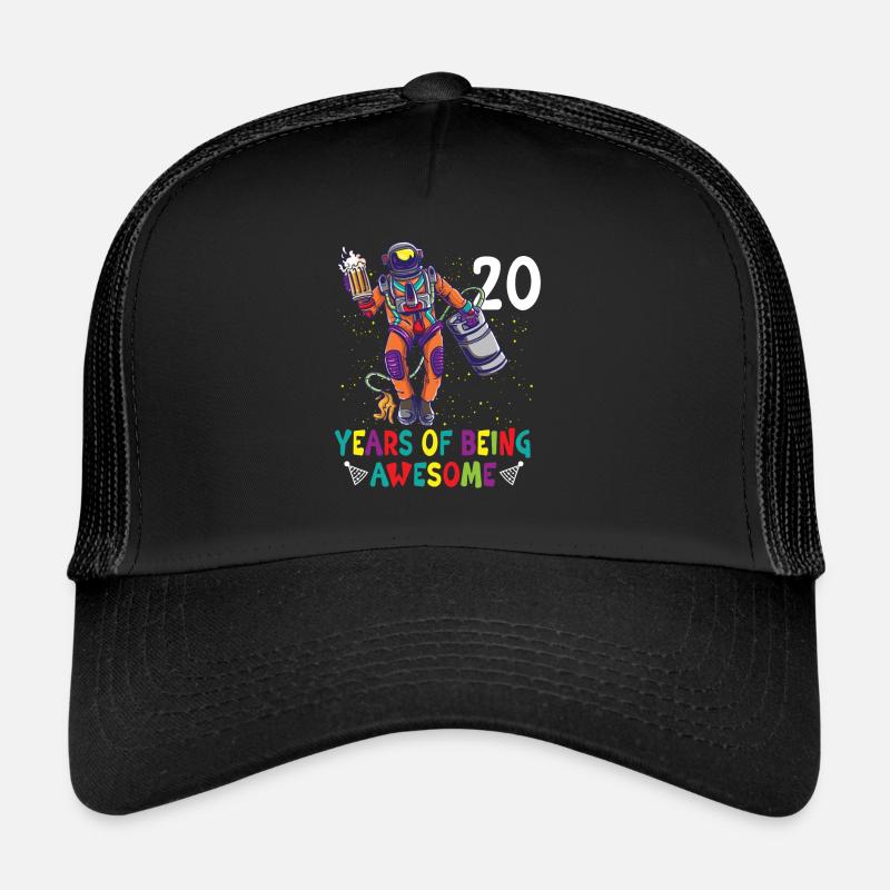 20th Birthday Astronaut Astronomy Solar System Trucker Cap