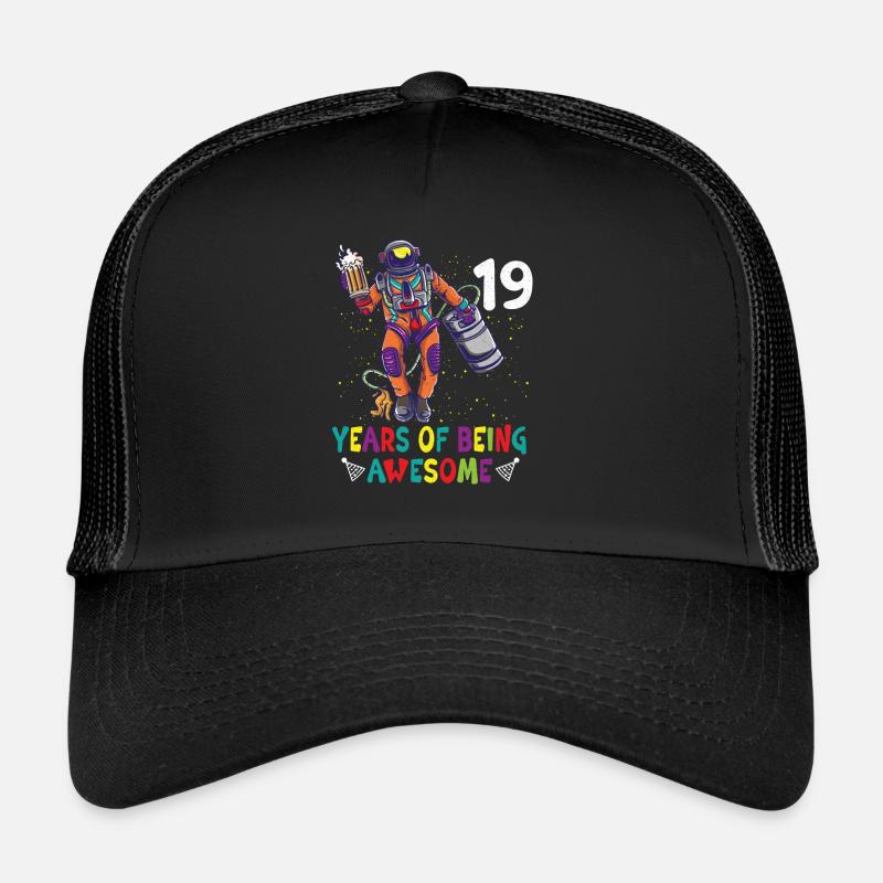 19th Birthday Astronaut Astronomy Solar System Trucker Cap