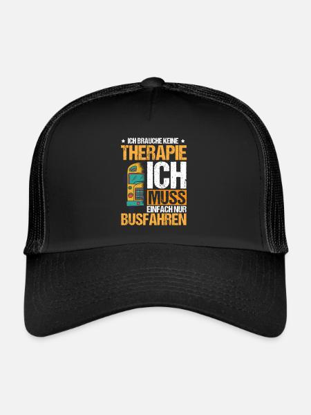 Busfahrer Beruf - Trucker Cap - Schwarz/Schwarz