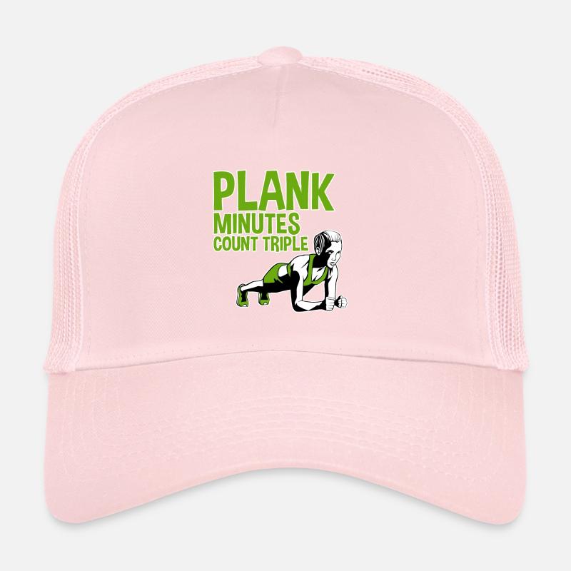 Plank Minutes Count Triple 2 Trucker Cap