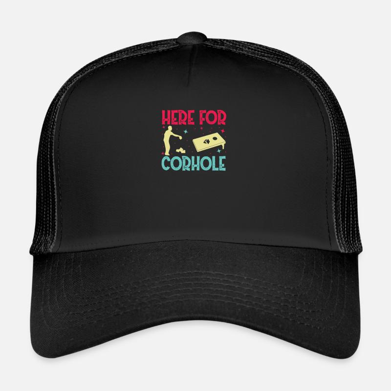 Ici pour Cornhole Casquette trucker 