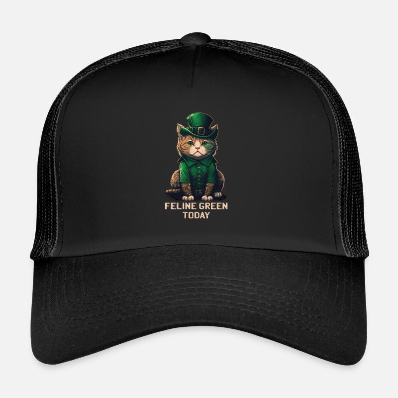 Feline Green Today St. Patty Day Trucker Cap