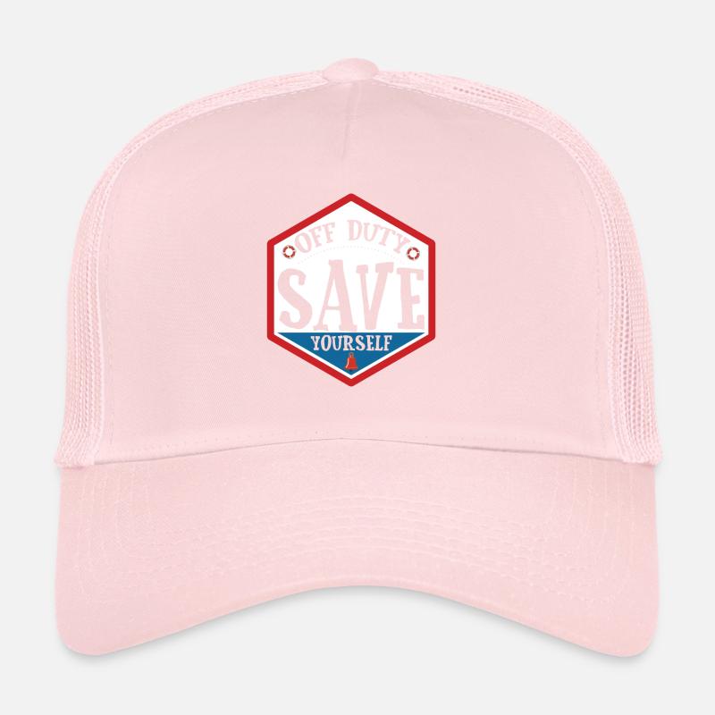 Lifeguard Off Duty Save Yourself Trucker Cap