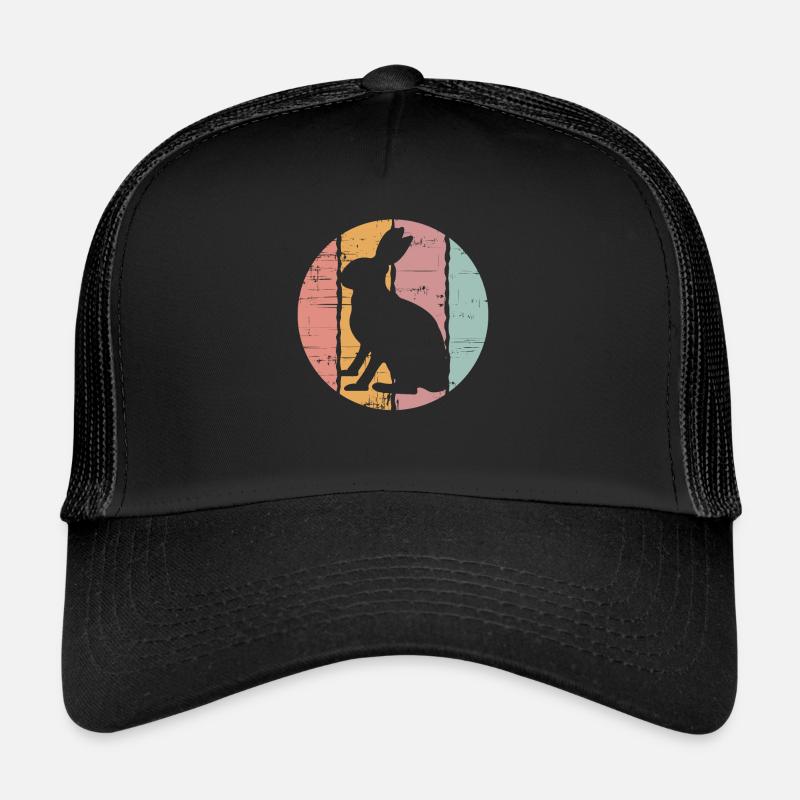 Vintage Rabbit Distressed Rabbit Lover Trucker Cap
