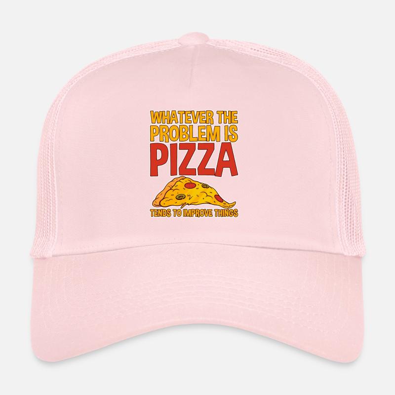 Pizza Tends To Improve Things 2 Trucker Cap