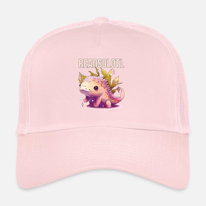 Readsolotl Axolotl Propriétaire mexicain Walking Fish Book Casquette trucker 