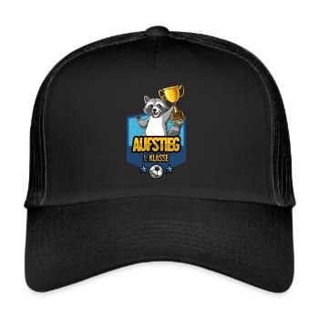 Aufstieg 1. Klasse Einschulung - Trucker Cap - Schwarz/Schwarz - Vorne