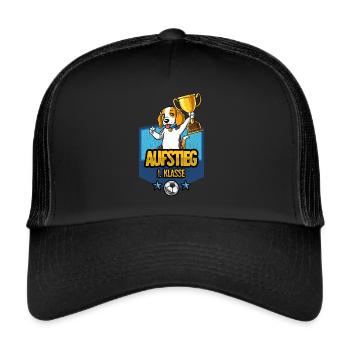 Aufstieg 1. Klasse Einschulung - Trucker Cap - Schwarz/Schwarz - Vorne