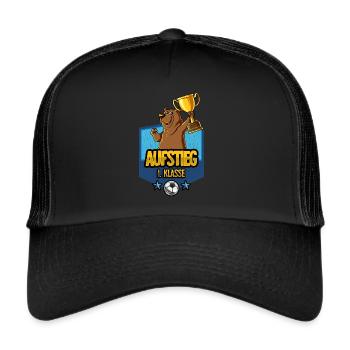 Aufstieg 1. Klasse Einschulung - Trucker Cap - Schwarz/Schwarz - Vorne