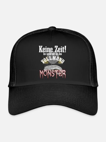 Wels Angeln - Trucker Cap - Schwarz/Schwarz