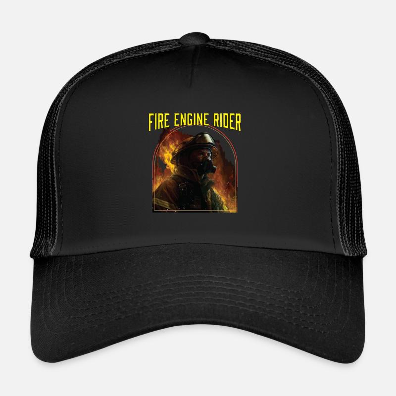 Fire Engine Rider Fire Rescue Firefighting Trucker Cap